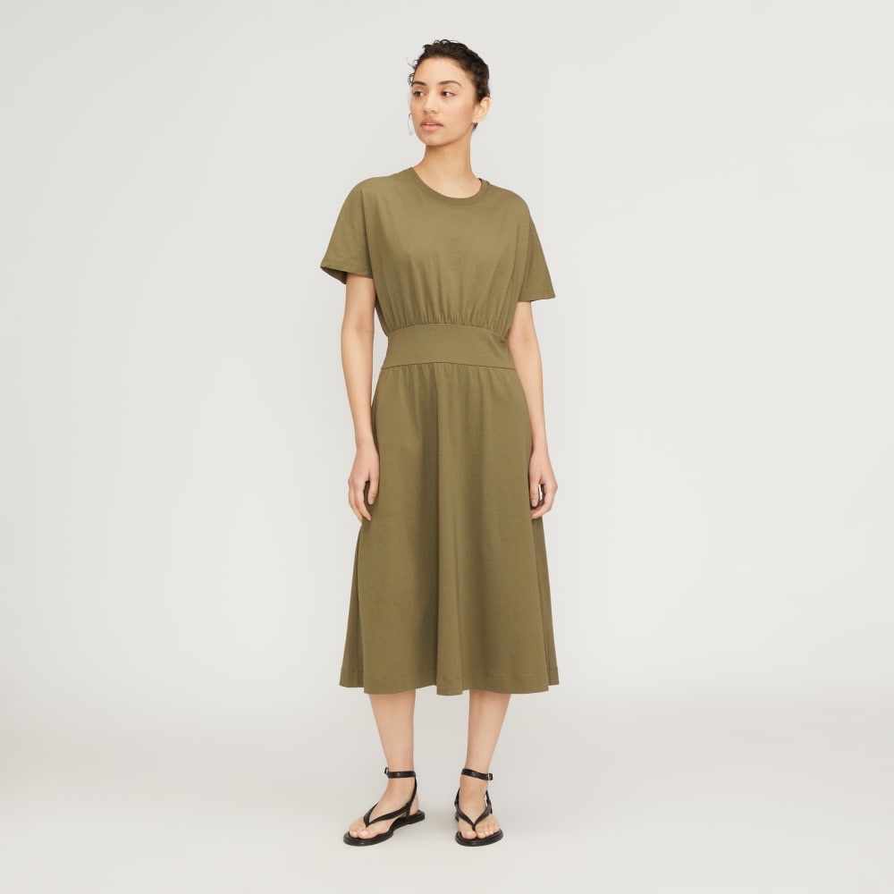 THE ORGANIC COTTON WAISTED DRESS by EVERLANE